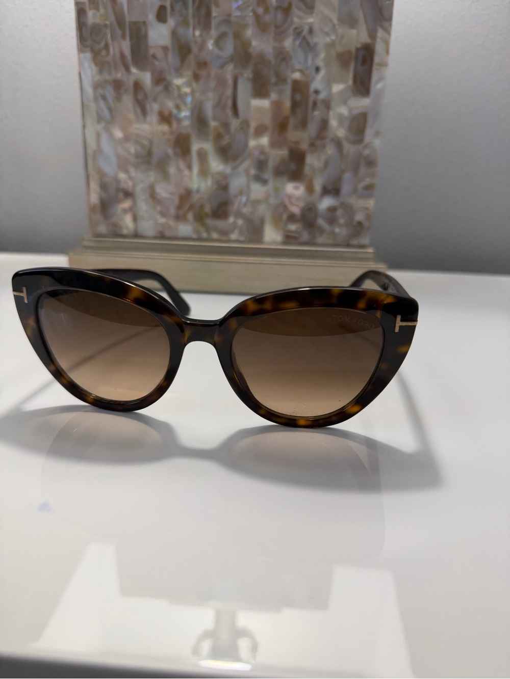Tom Ford Brown Tortoiseshell Cat Eye Sunglasses